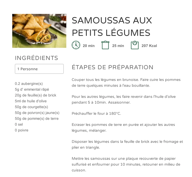 SAMOUSSAS AUX LÉGUMES