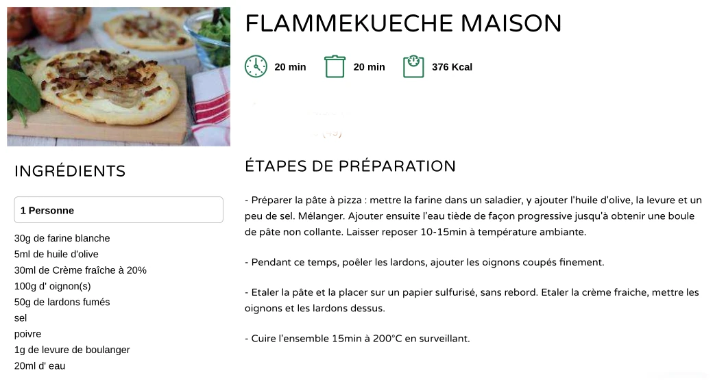 FLAMMEKUECHE MAISON