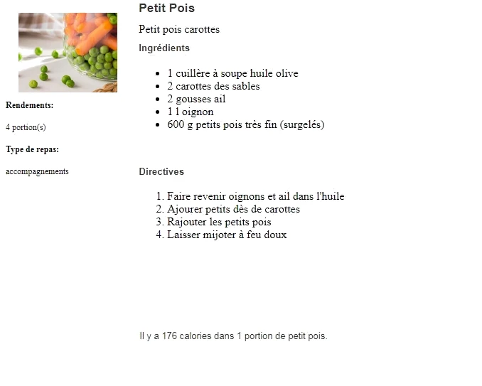 Petit Pois Carottes