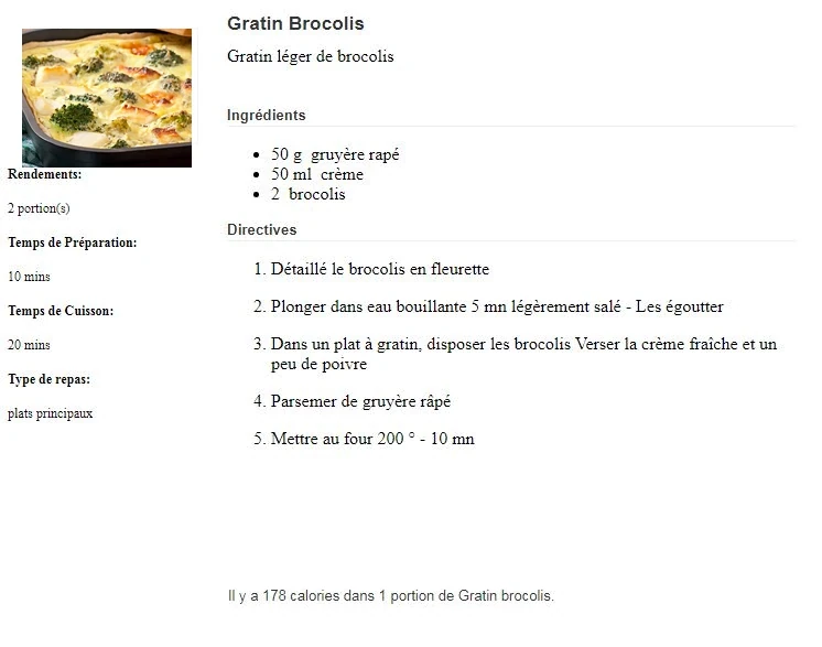 Gratin De Brocolis