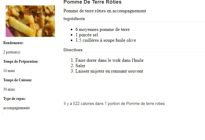 Pomme De Terre Rôties