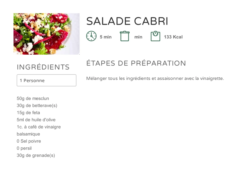 Salade Cabri