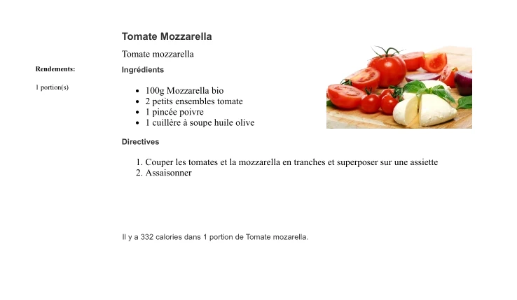 Tomate Mozzarella