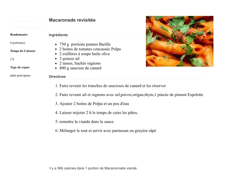 Macaronade Revisitée