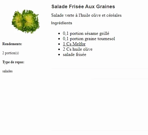 Salade Frisée Aux Graines