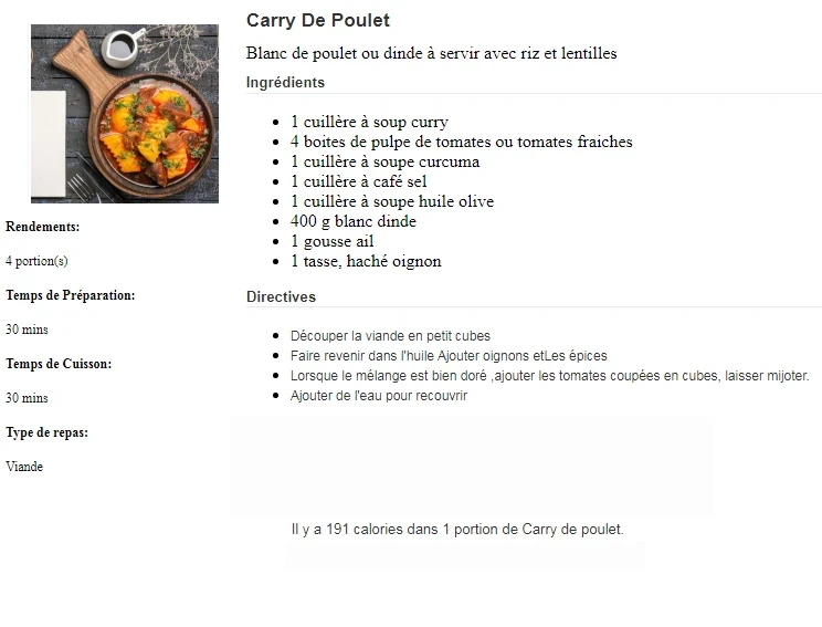 Carry De Poulet