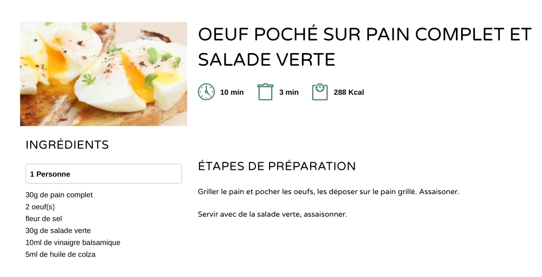 Œuf Poché Sur Pain Complet